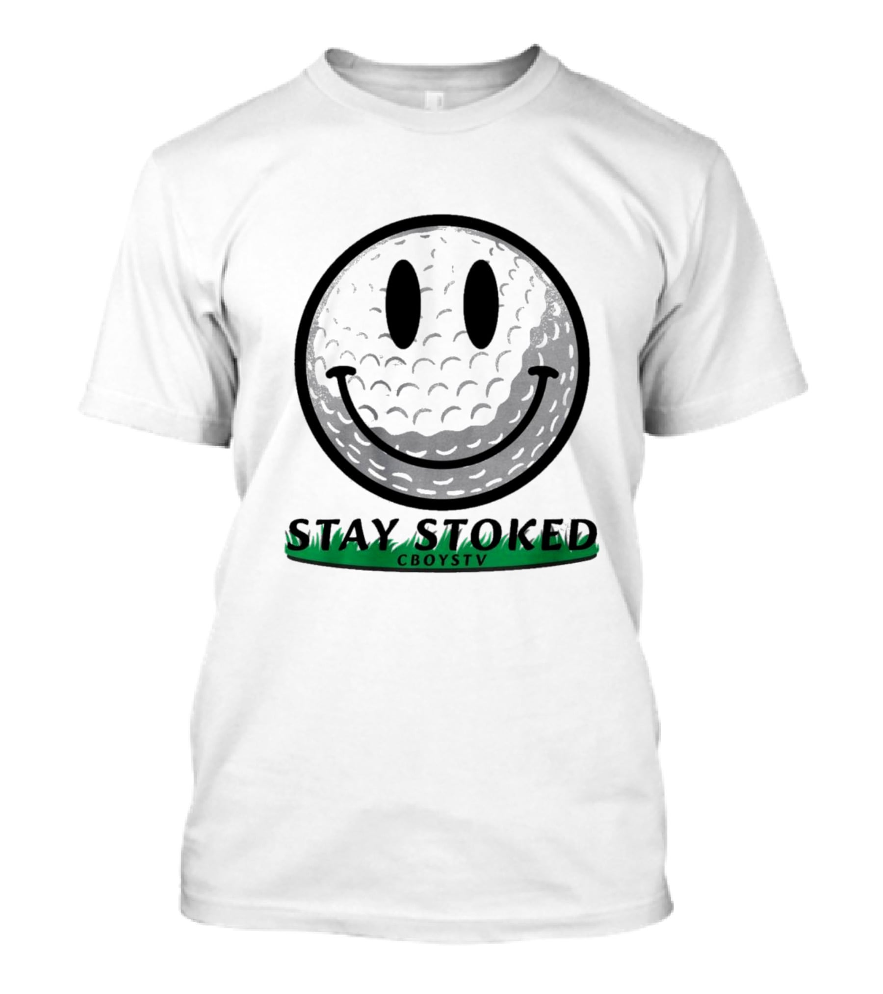 STAY STOKED CBOYSTV Golf Smile Face T-Shirt