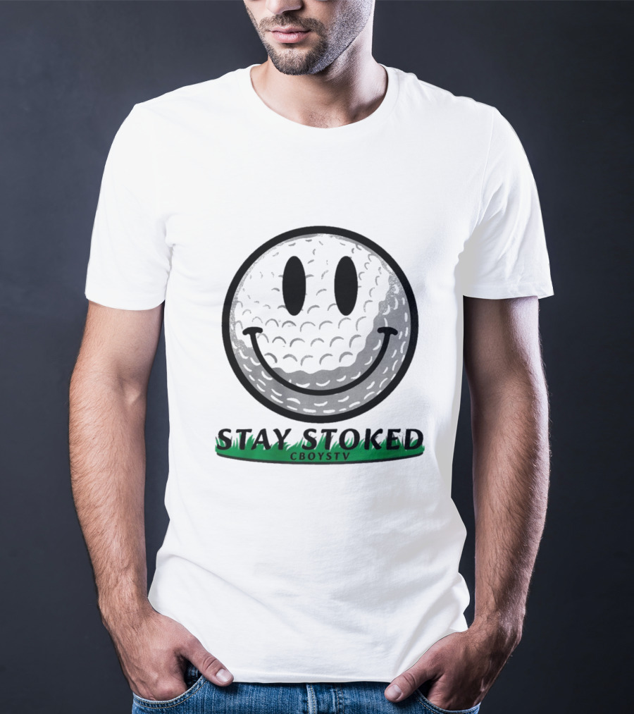 STAY STOKED CBOYSTV Golf Smile Face T-Shirt
