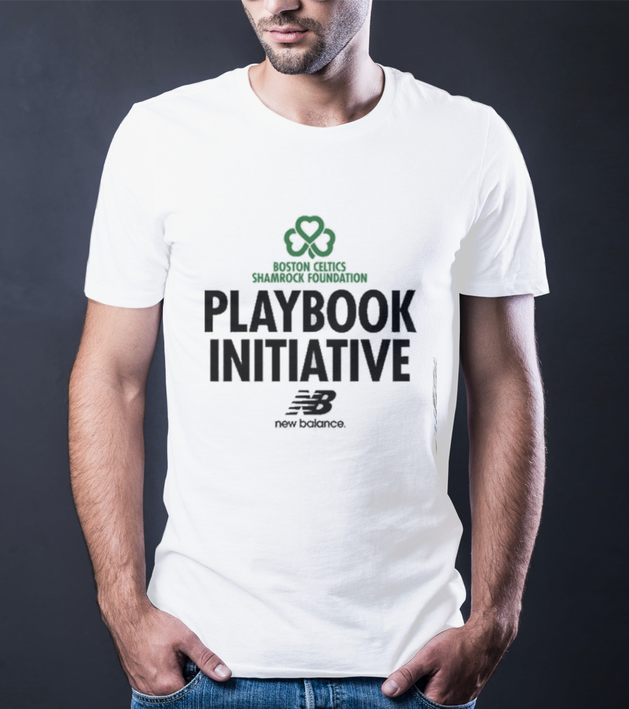 Boston Celtics Shamrock Foundation Playbook Initiative New Balance T-Shirt