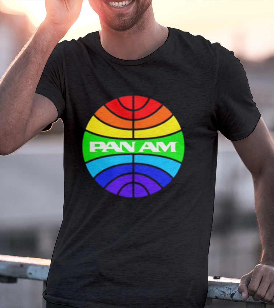 Pan Am Rainbow Circular Emblem T-Shirt