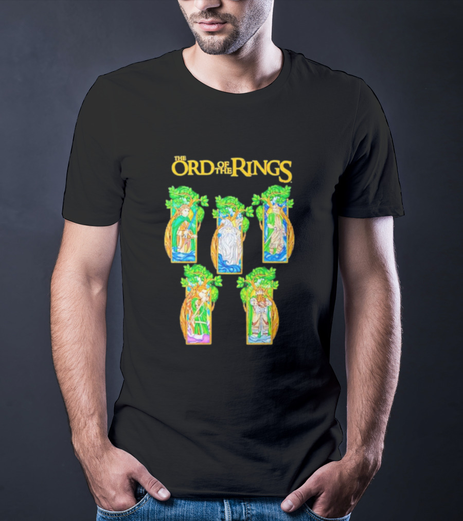 The Lord Of The Rings Stained Glass Characters T-Shirt