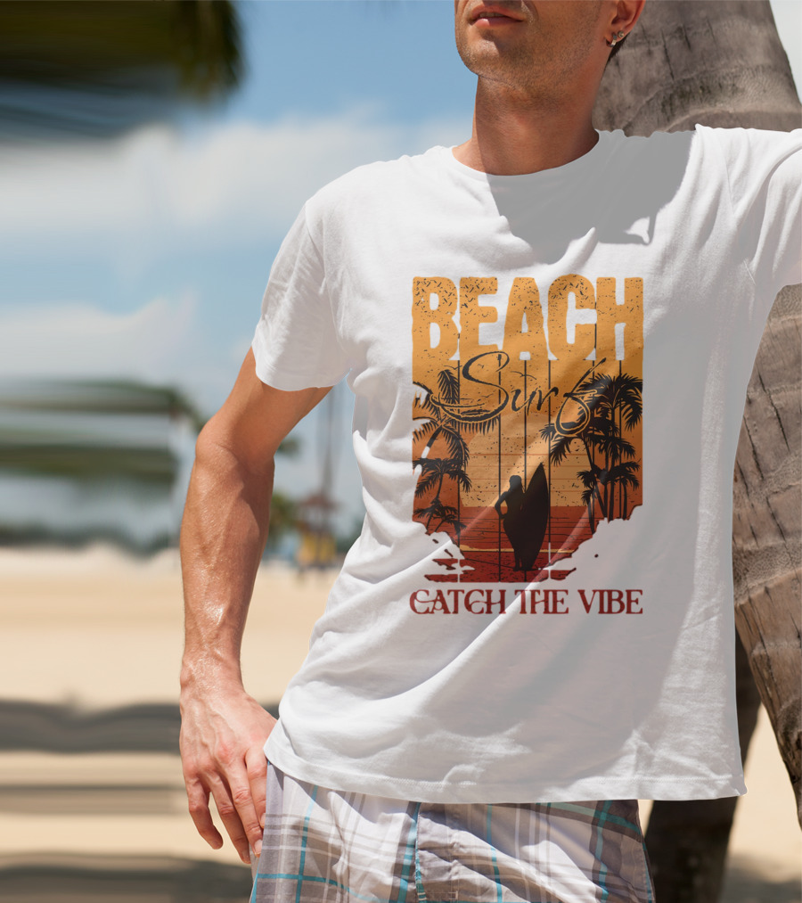 Beach Surf Catch The Vibe T-Shirt