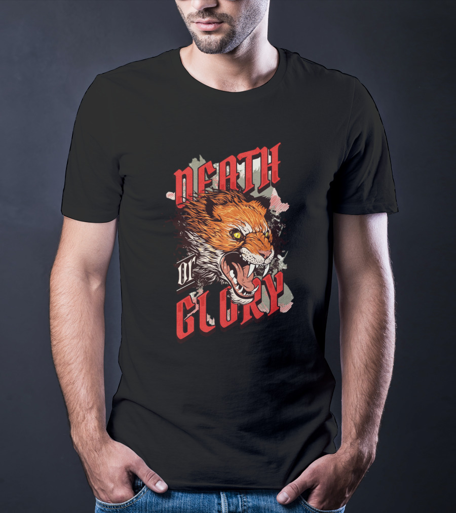 Death Or Glory Fierce Animal Roaring Beast Iconic T-Shirt