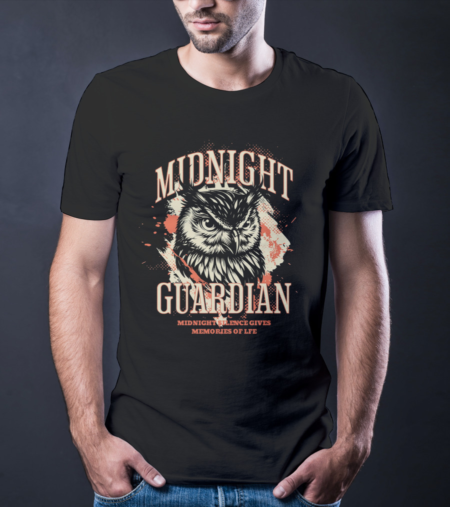 Midnight Guardian Owl With Midnight Silence Gives Memories Of Life T-Shirt
