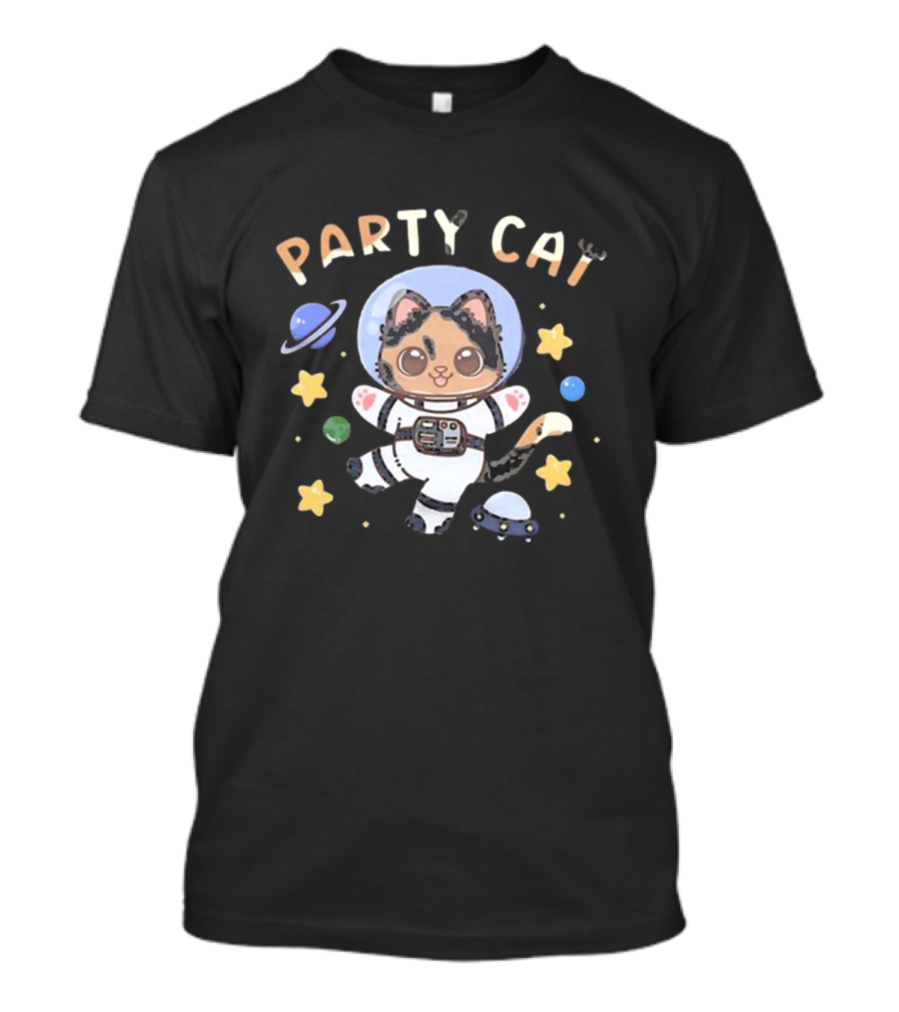 Party Cat Astronaut Space Adventure By Byndo Gehk T-Shirt