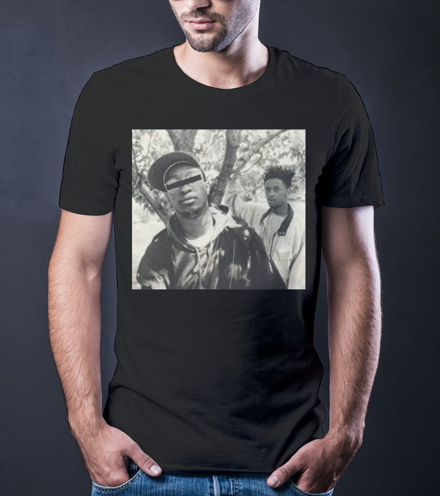 Mf Doom KMD Brothers Rap Iconic Black And White Photo T-Shirt