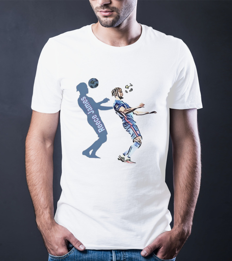 Reece James Football Silhouette And Player Action T-Shirt