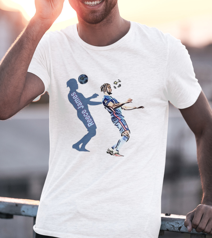 Reece James Football Silhouette And Player Action T-Shirt