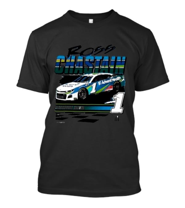 Ross Chastain AdventHealth Trackhouse Racing Number 1 NASCAR T-Shirt