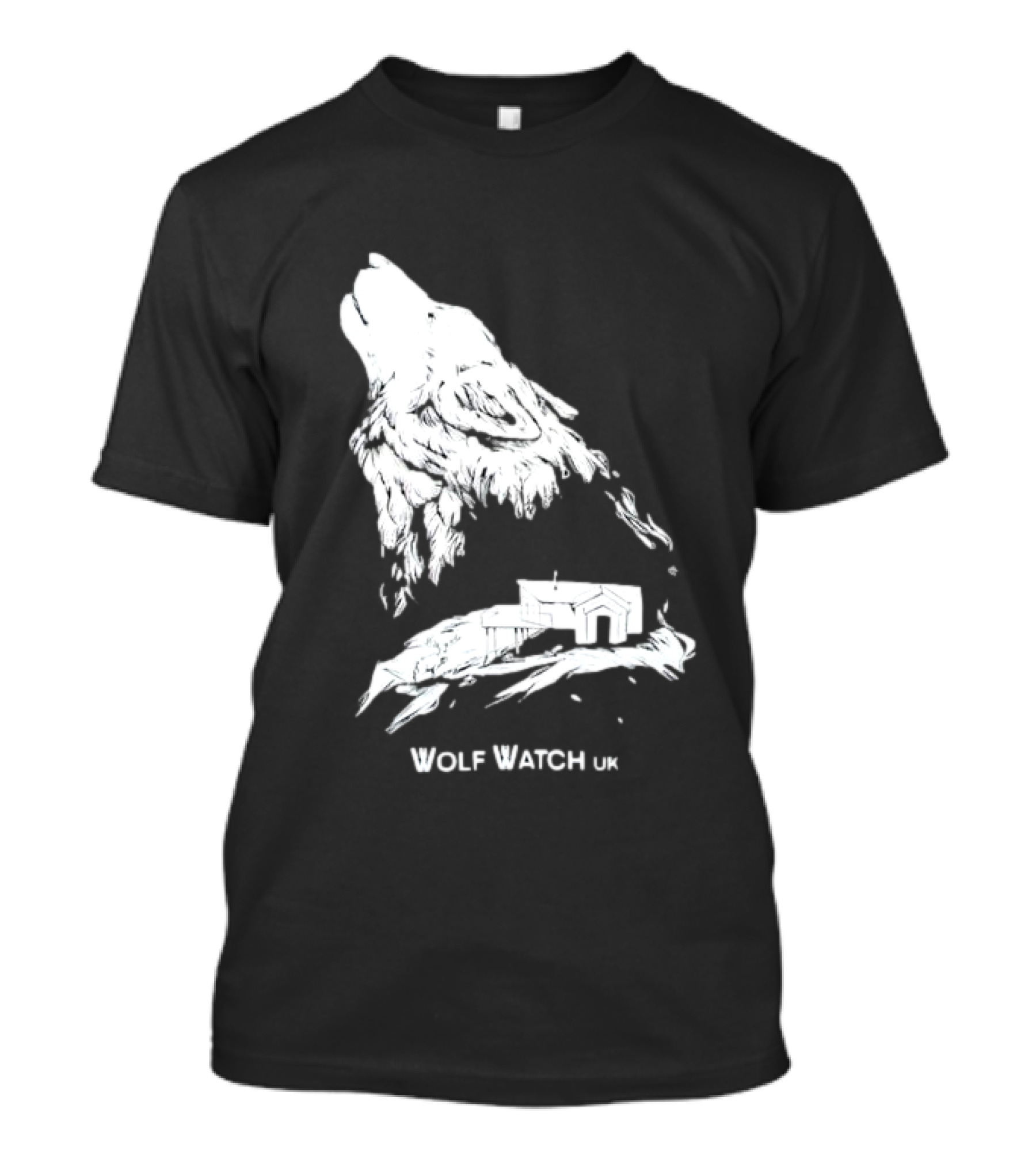 Wolf Watch UK Howling Wolf Nature Scene T-Shirt
