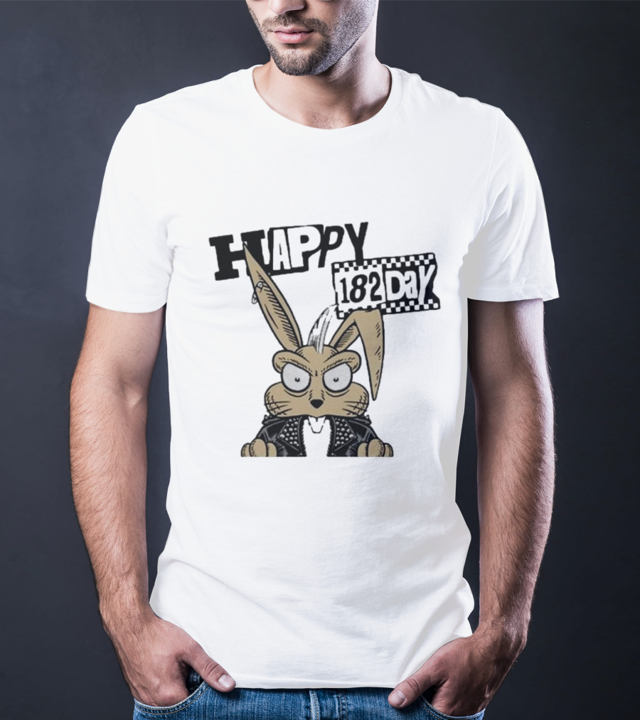 Blink-182 Happy 182 Day Angry Bunny Punk T-Shirt