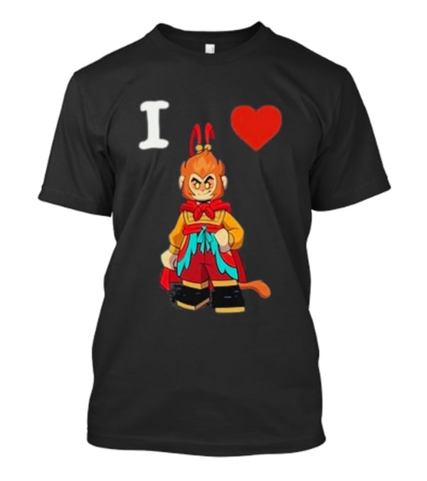 I Love Monkey King Lego Style Figure T-Shirt