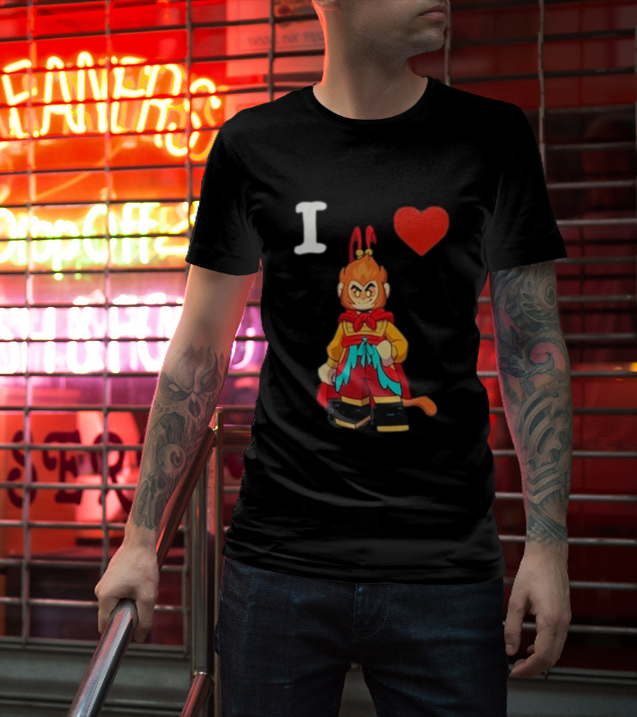 I Love Monkey King Lego Style Figure T-Shirt