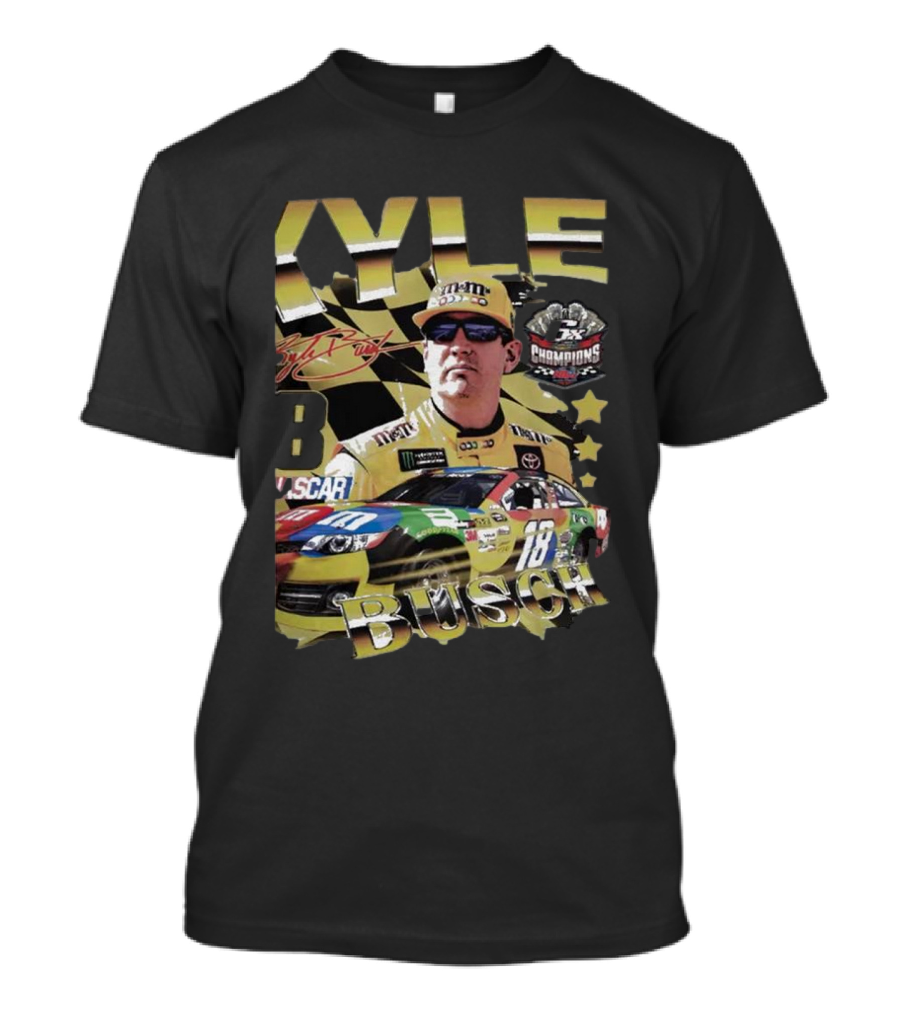 Kyle Busch NASCAR Champion 18 Signature Racing T-Shirt