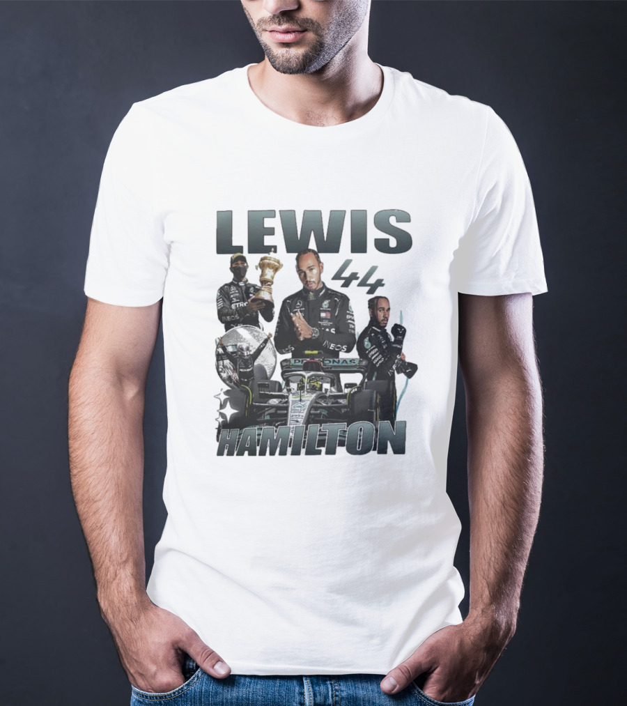 Lewis Hamilton 44 Formula Racing Champion Victory T-Shirt