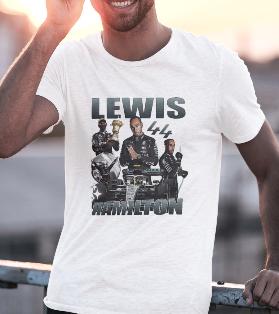 Lewis Hamilton 44 Formula Racing Champion Victory T-Shirt