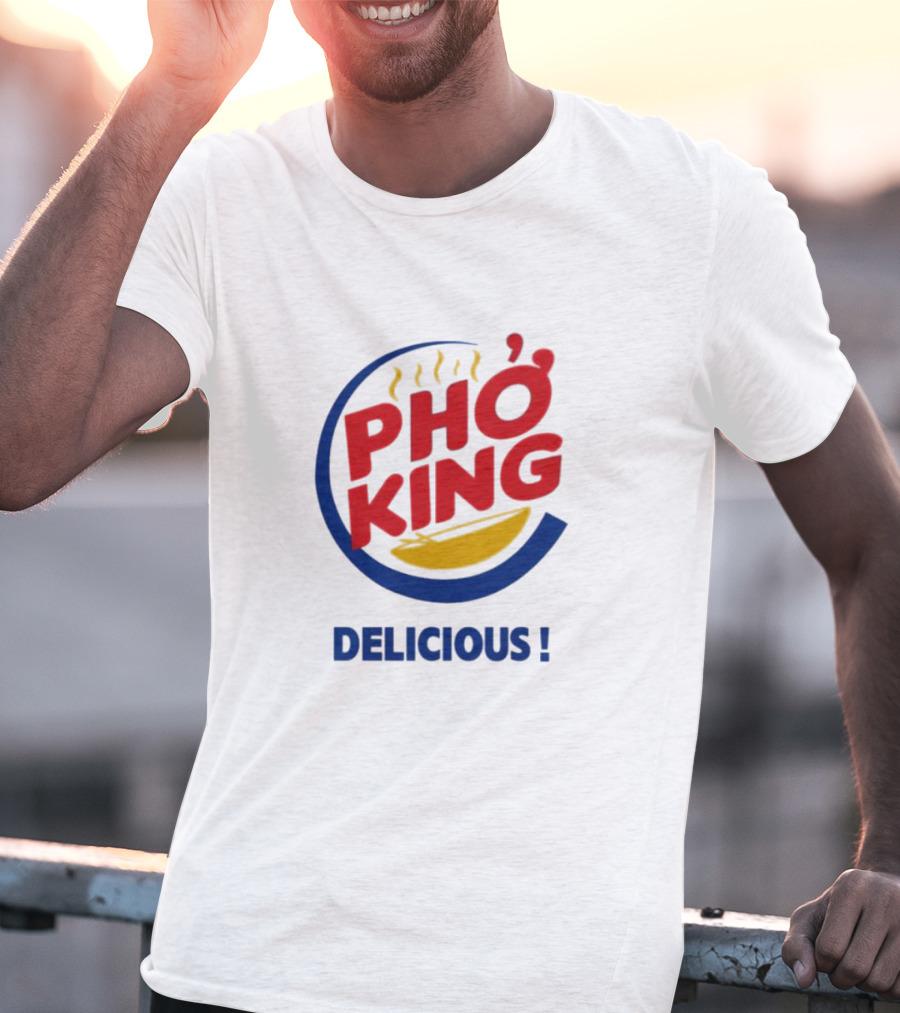 Joey Bizinger Wearing Phở King Delicious T-Shirt