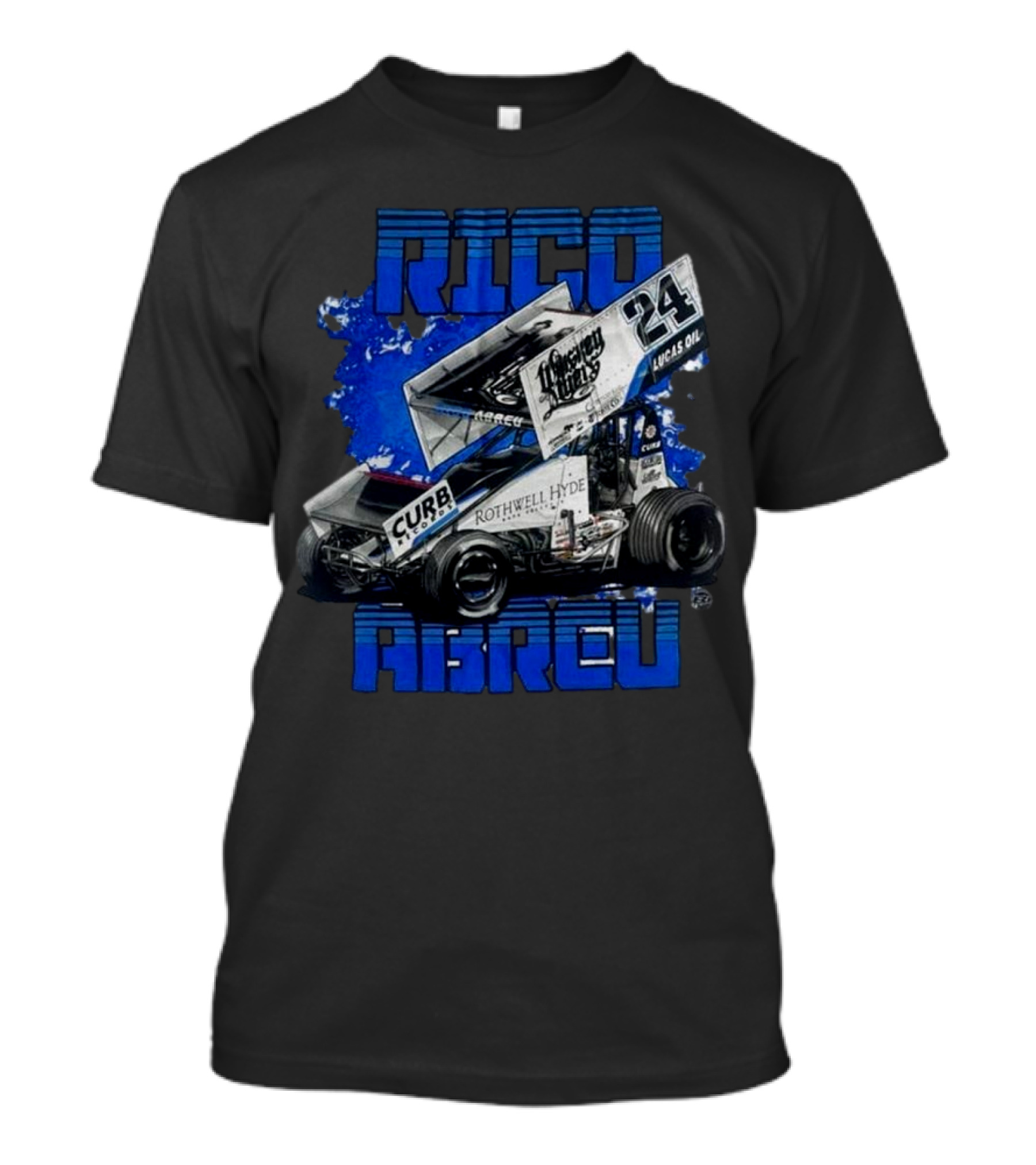 Rico Abreu 24 Curb Rothwell Hyde Racing Sprint Car Lucas Oil T-Shirt