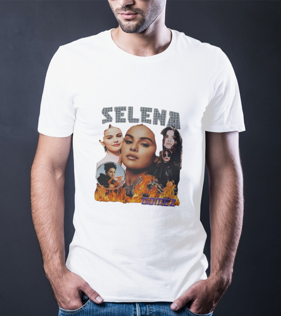 Selena Gomez Flame Collage Homage T-Shirt