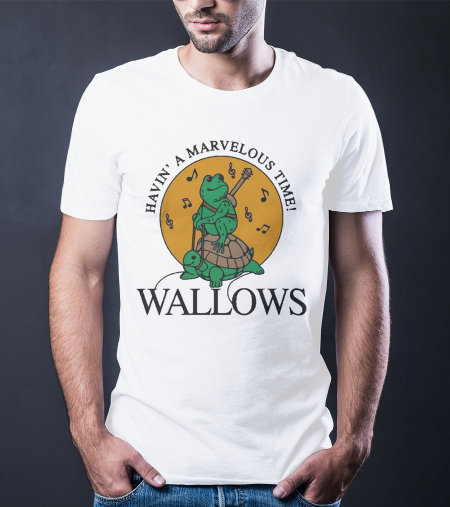 Wallows Havin' A Marvelous Time Frog And Turtle Cloud Dye T-Shirt