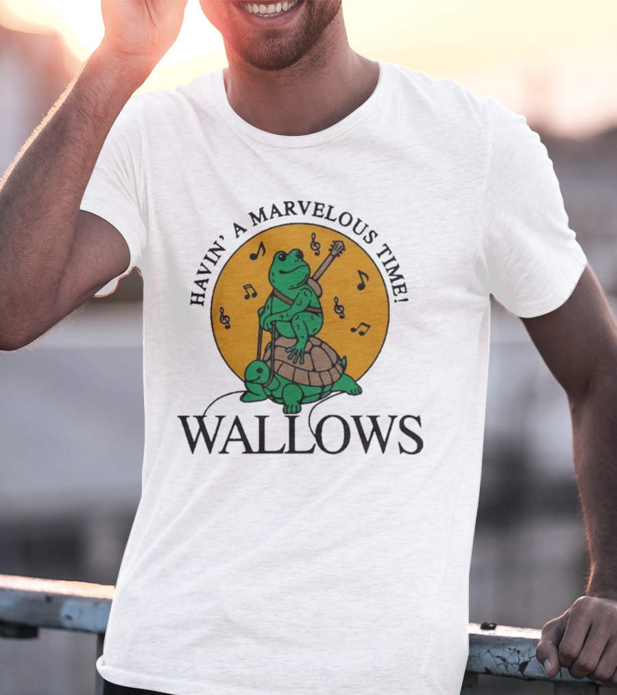 Wallows Havin' A Marvelous Time Frog And Turtle Cloud Dye T-Shirt