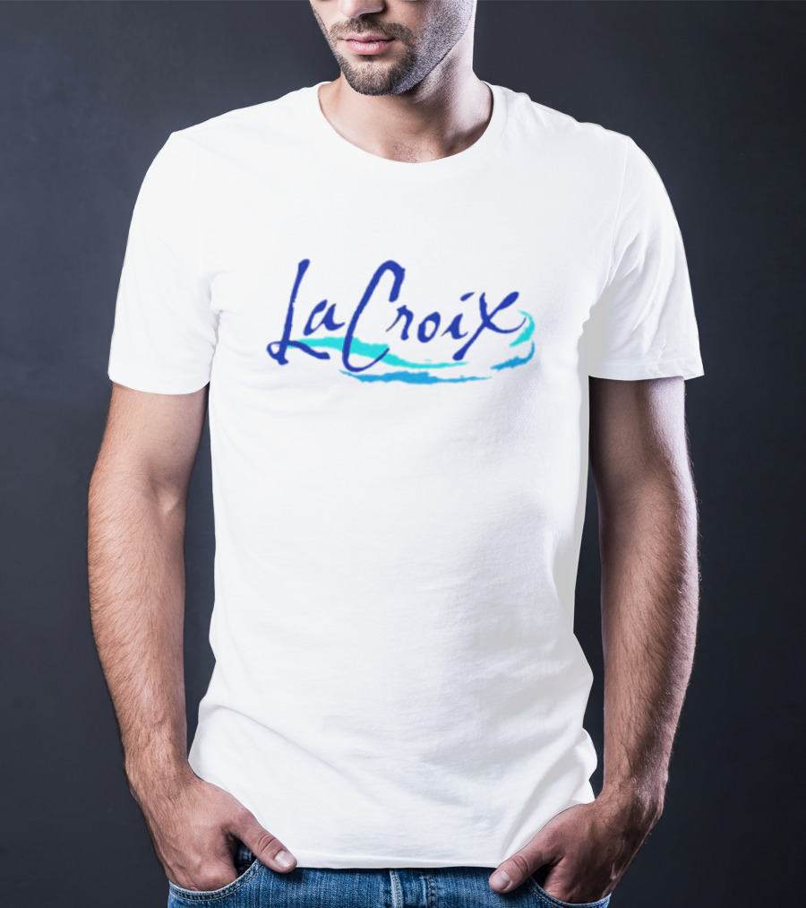 La Croix Logo Blue And Green Brushstroke T-Shirt