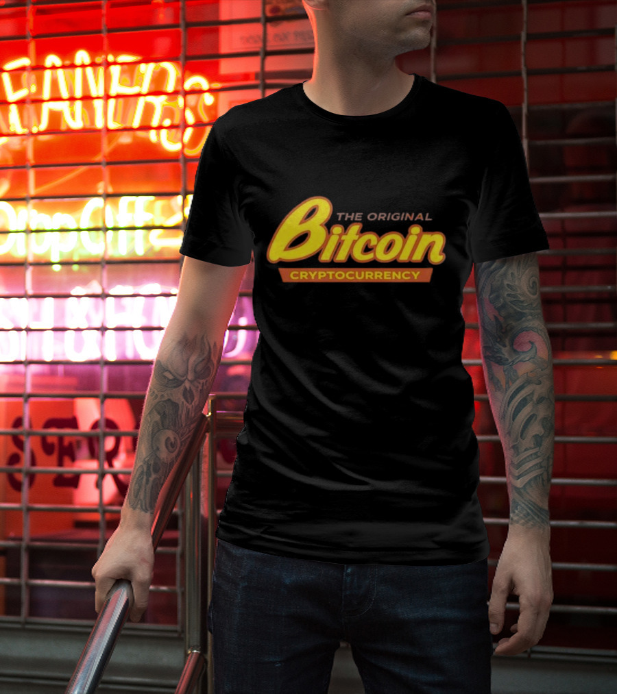 The Original Bitcoin Cryptocurrency Bow Tie T-Shirt