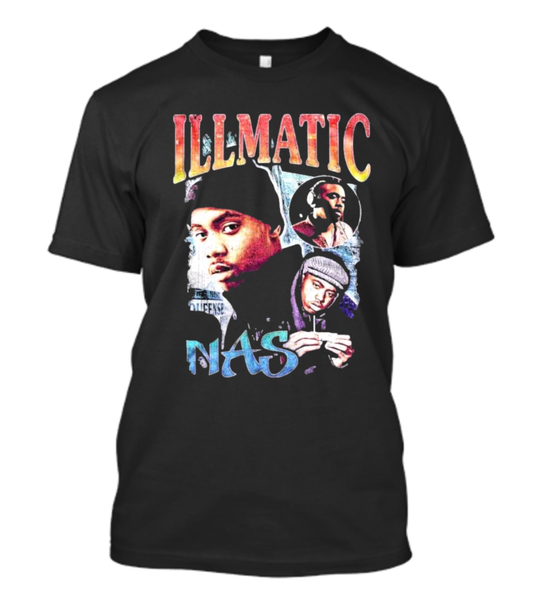 Nas Illmatic Vintage Album Collage T-Shirt