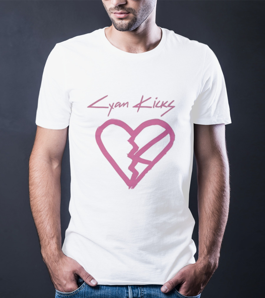 Cyan Kicks Broken Heart Mockup T-Shirt