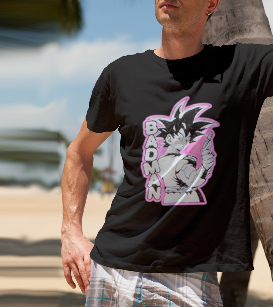 BADMAN Genki Popular Anime Character Vintage Manga T-Shirt