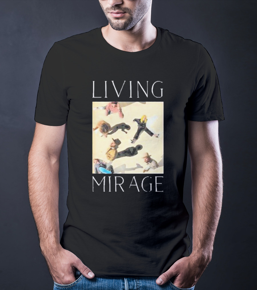 LIVING MIRAGE Album Cover With Band Members Aerial View T-Shirt