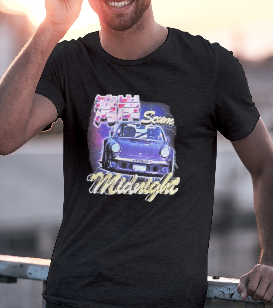 Midnight Scum Neon Car Aesthetic T-Shirt