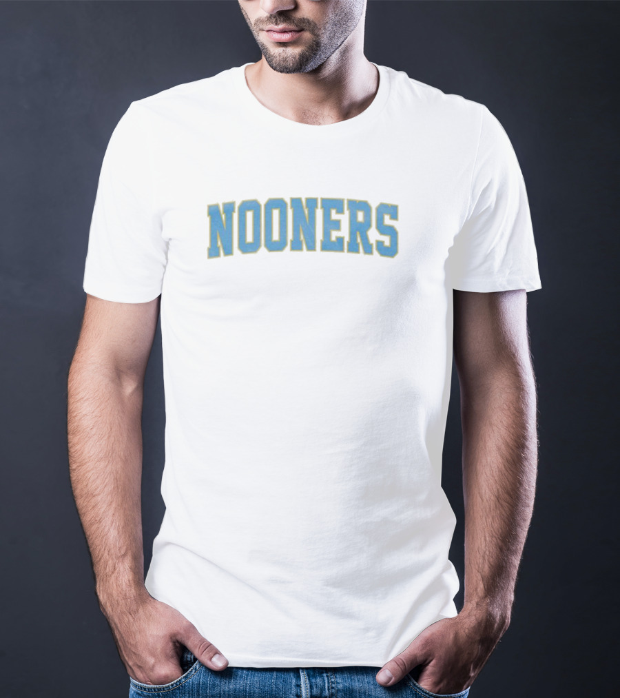 NOONERS College-Style Blue Textual T-Shirt