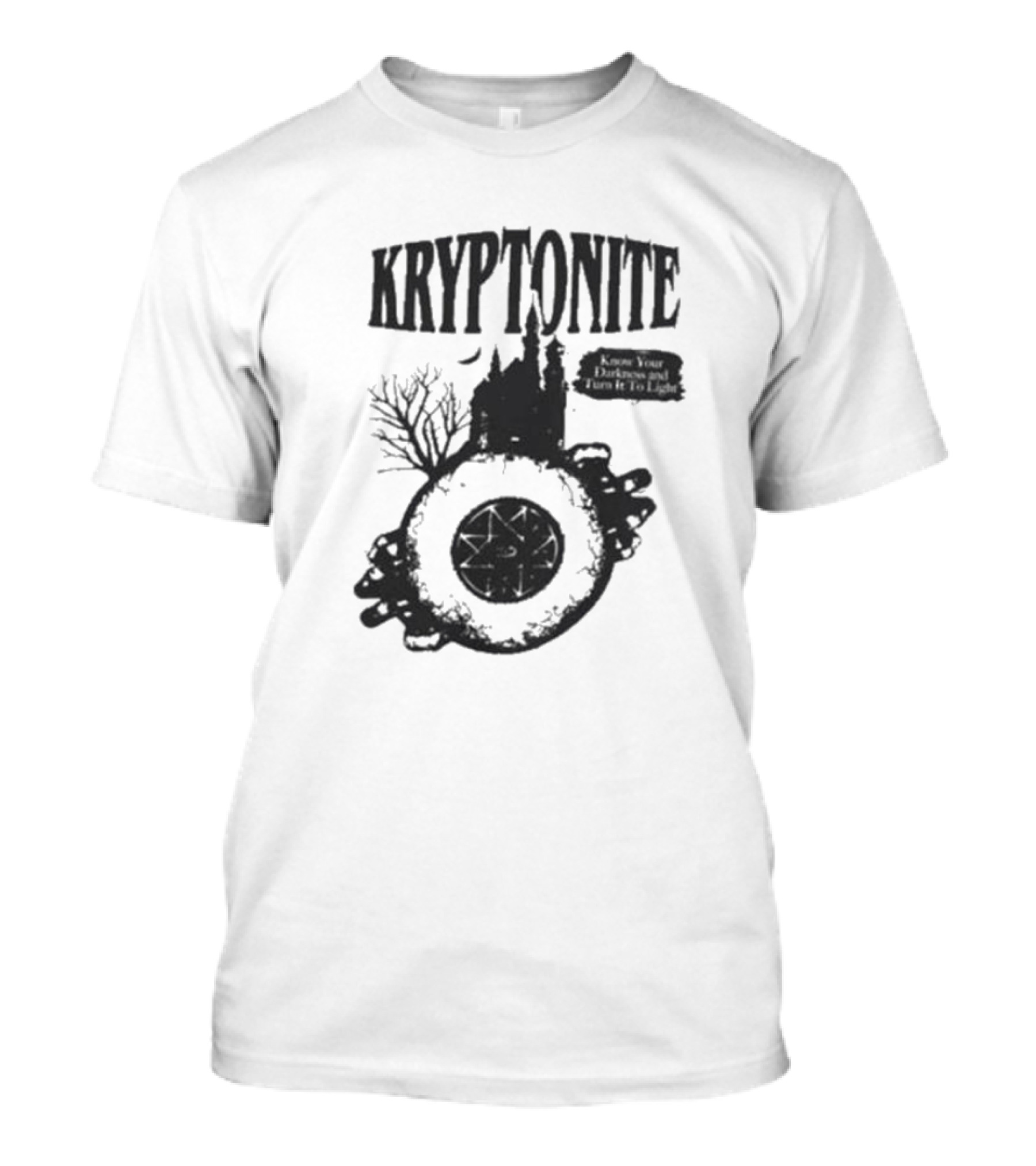 Vampa Kryptonite Haunted Castle And Wheel T-Shirt