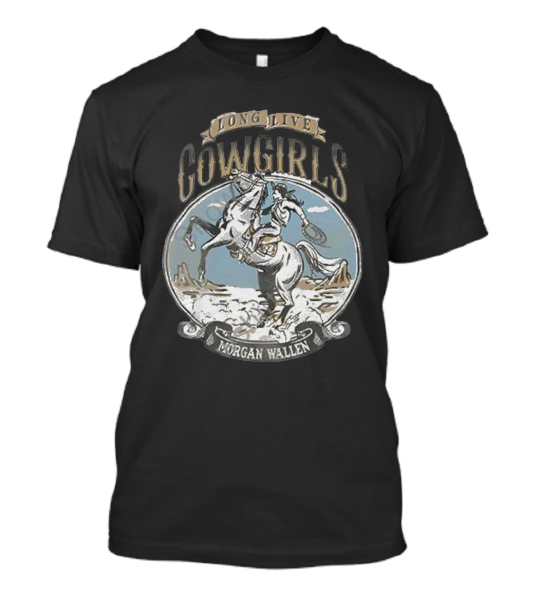Long Live Cowgirls Morgan Wallen Vintage Rodeo Scene T-Shirt