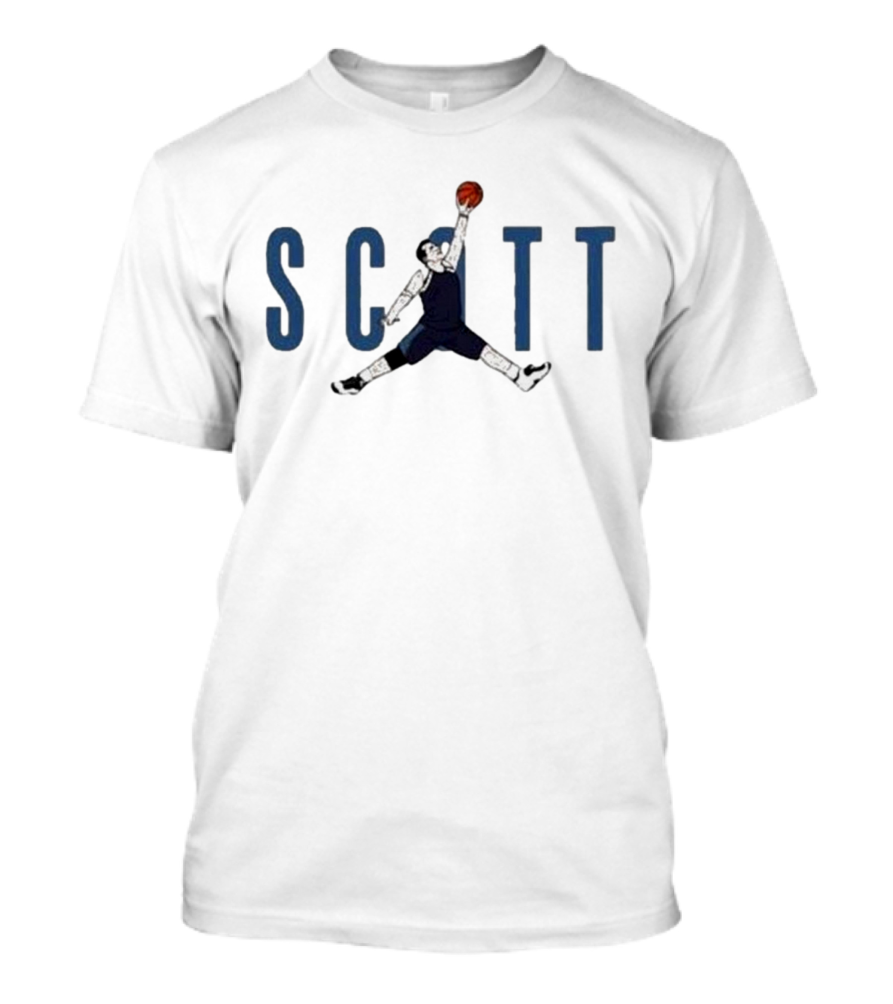 Scott Dunking Pose Parody Jordan Style The Office T-Shirt
