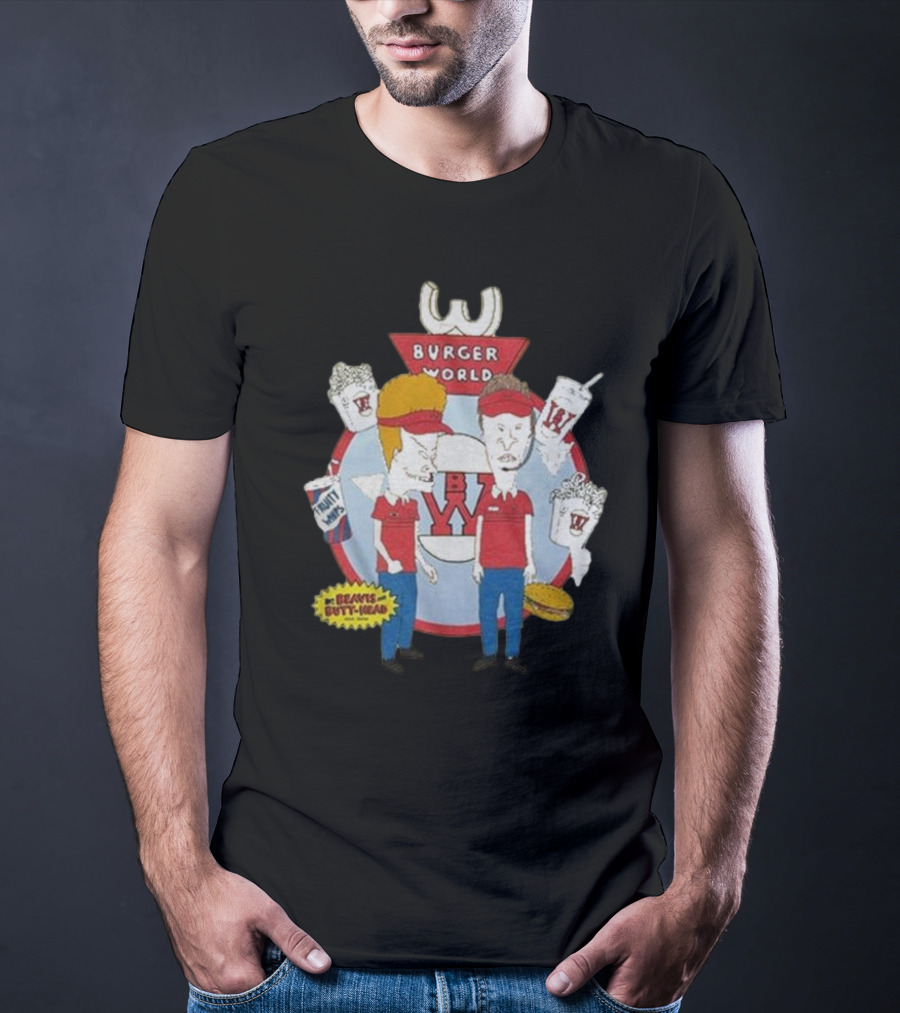 Burger World Beavis And Butt-Head Drink Fries T-Shirt