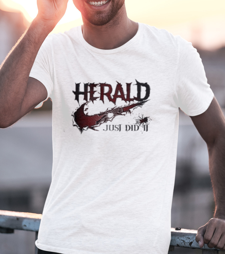 Herald Just Did It Dark Fantasy Red Sword T-Shirt