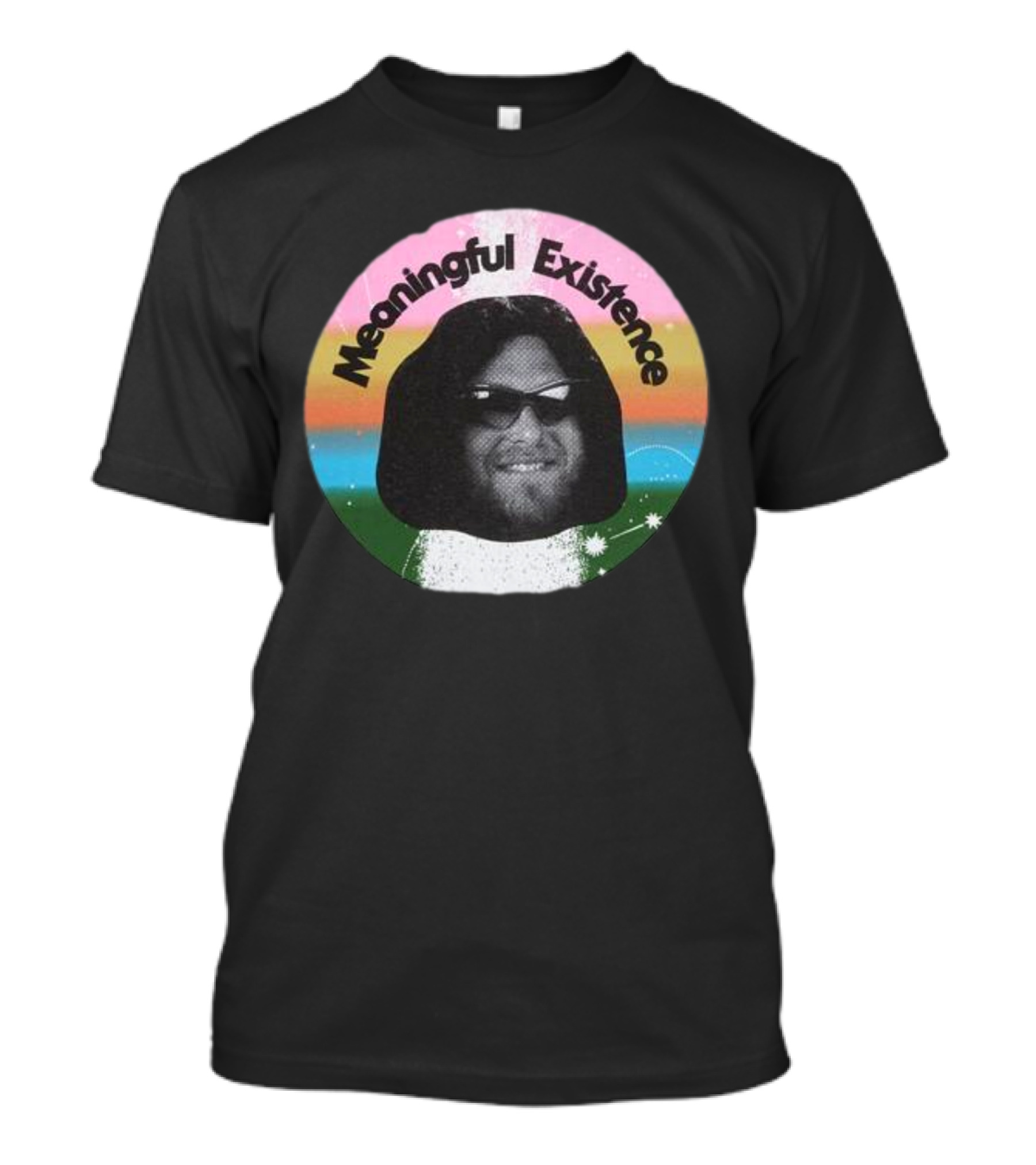 Meaningful Existence Rainbow Retro T-Shirt