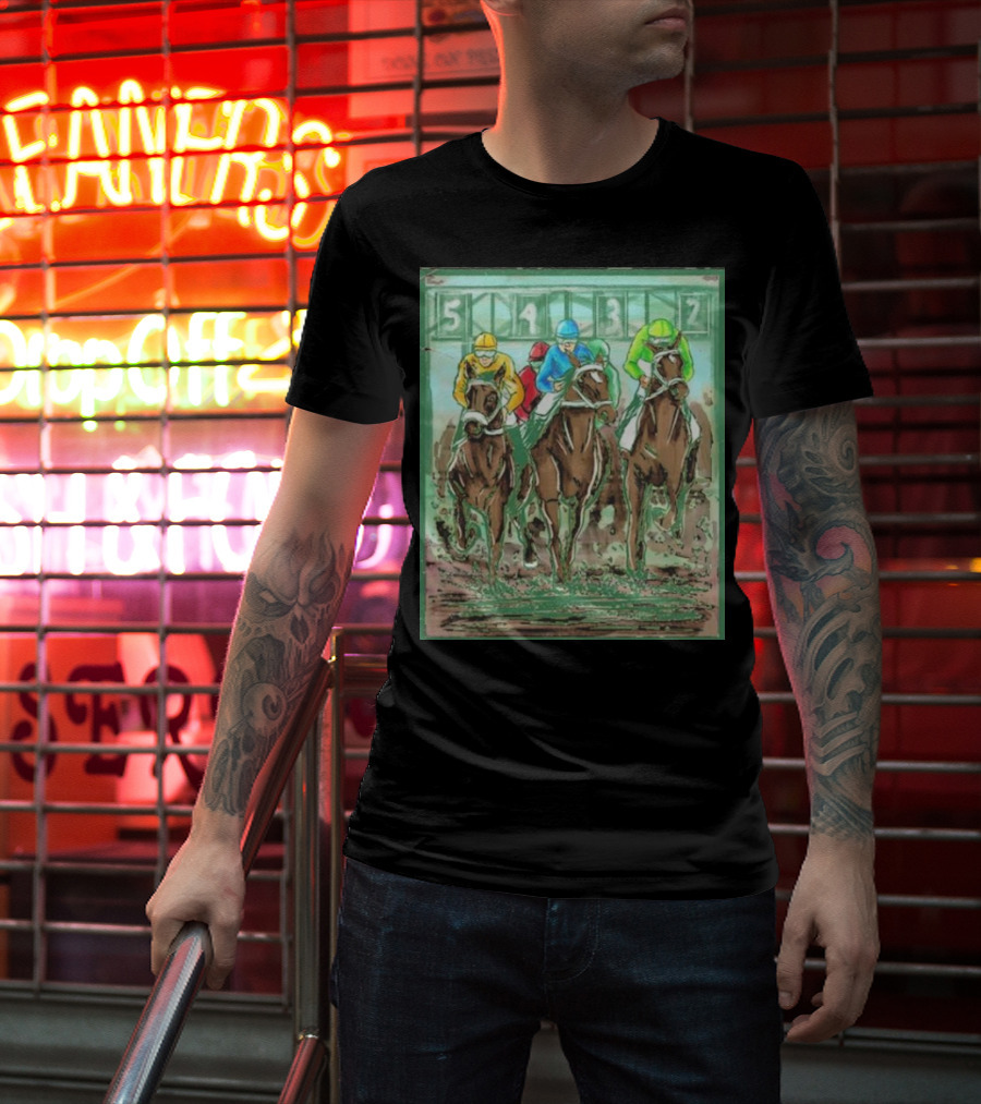 Horse Races Numbered Jockeys Competition T-Shirt