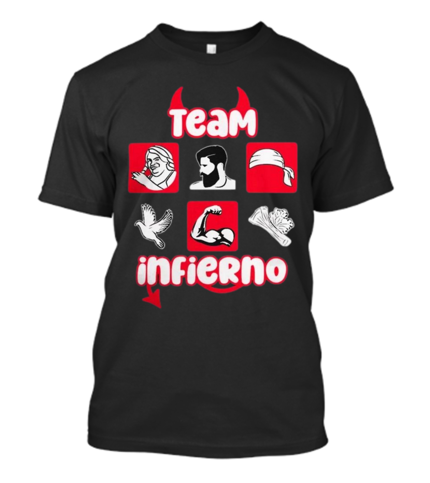 Team Infierno Casa De Los Famosos Trend Icon Set T-Shirt