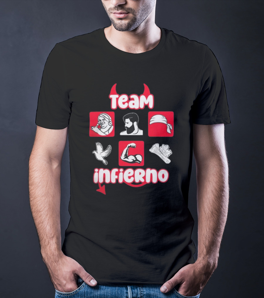 Team Infierno Casa De Los Famosos Trend Icon Set T-Shirt