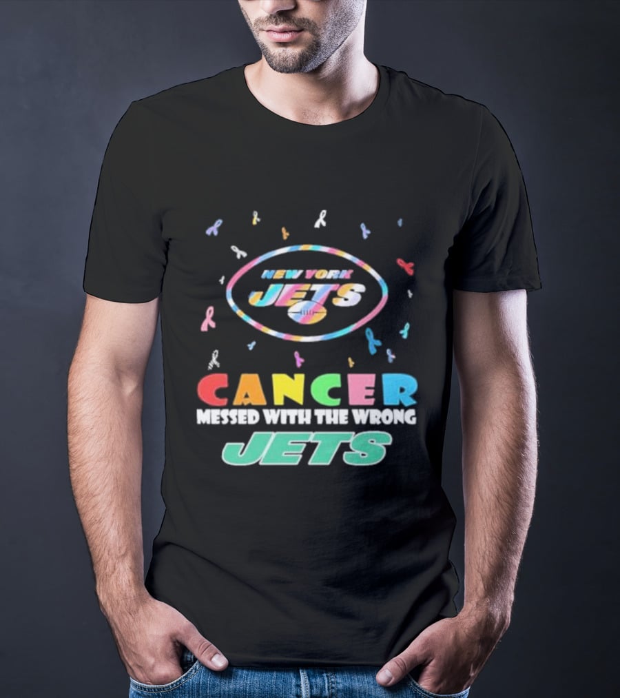 New York Jets Cancer Messed With The Wrong Jets T-Shirt
