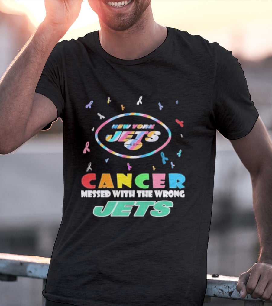 New York Jets Cancer Messed With The Wrong Jets T-Shirt