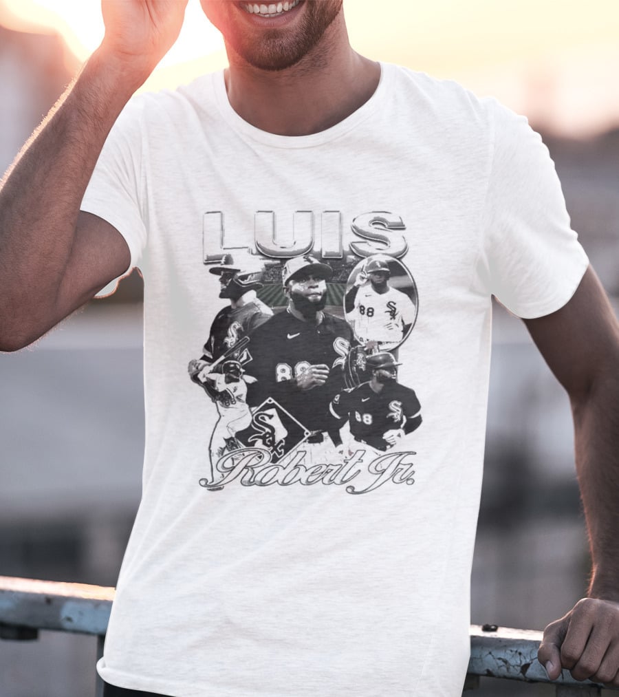 Luis Robert Jr. Chicago White Sox Baseball Multi-Image Collage T-Shirt