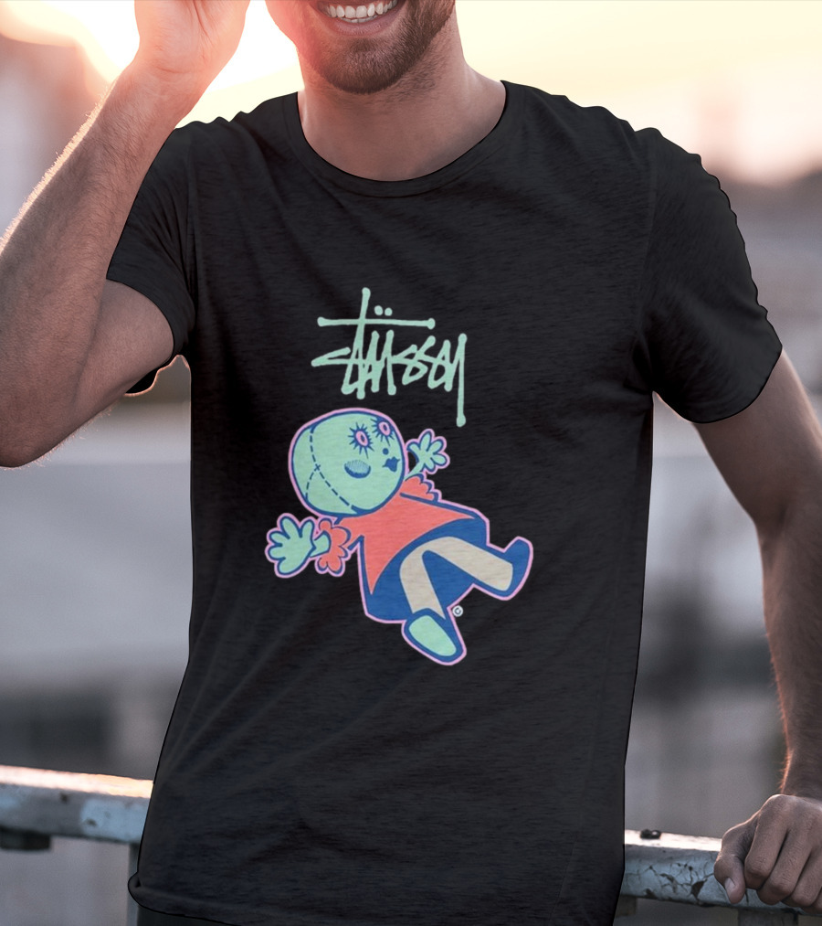 Stussy Dollie Pastel Stitched Character T-Shirt