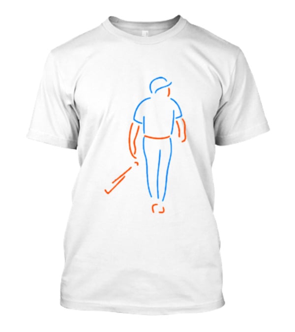 Alvarez Neon Por Qué No Baseball Player Outline T-Shirt