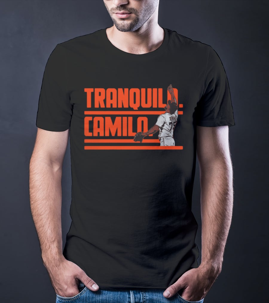 TRanquilo Camilo Doval Baseball Pitcher Iconic Action T-Shirt