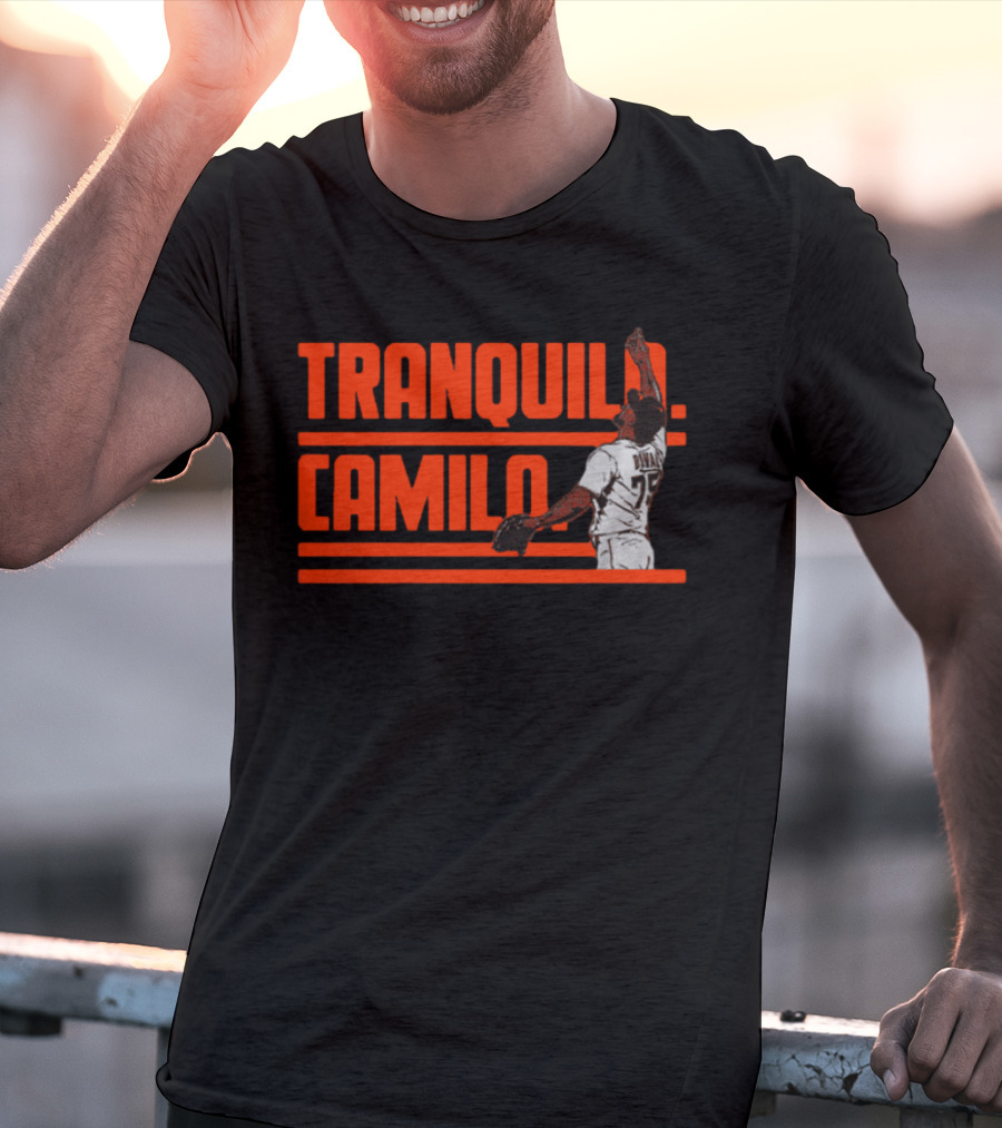 TRanquilo Camilo Doval Baseball Pitcher Iconic Action T-Shirt