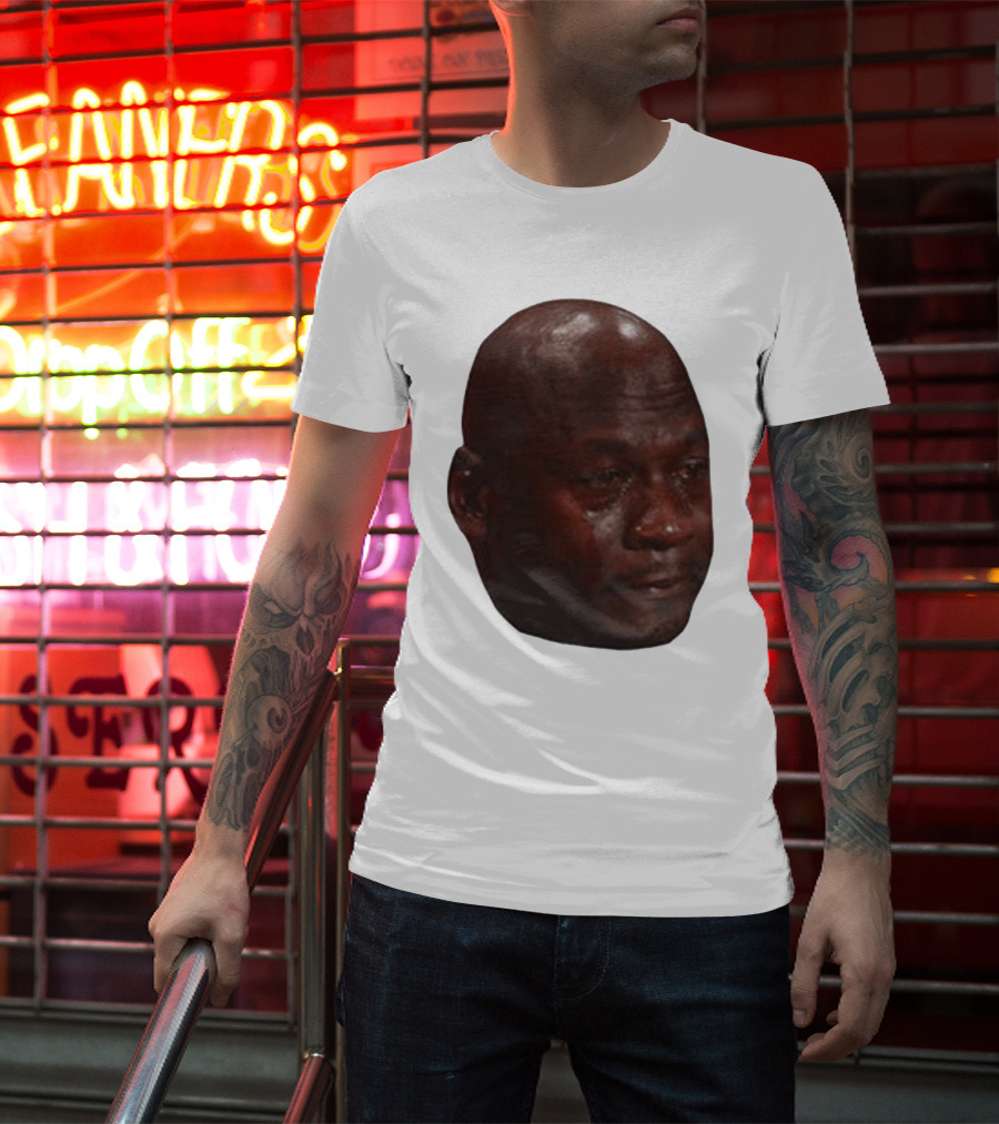 Crying Michael Jordan Meme Iconic Expression T-Shirt